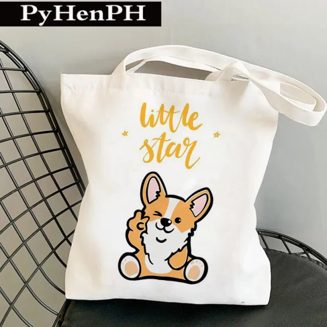 Canvas Tote Milk Tea Printing Shoulder Portable Canvas Bag C5 No Inner Bag No Zipper - Shop at LoveMi