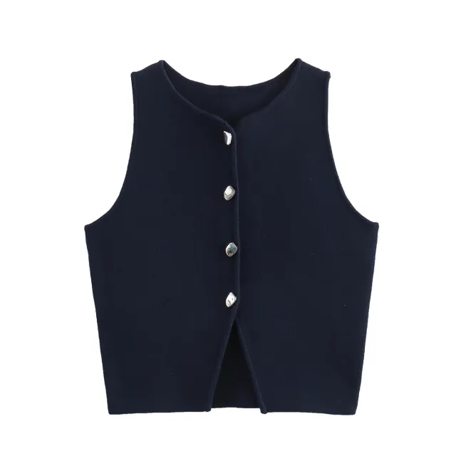 Women's New European And American Street Style Polyester Sweater Navy Blue - Shop at LoveMi