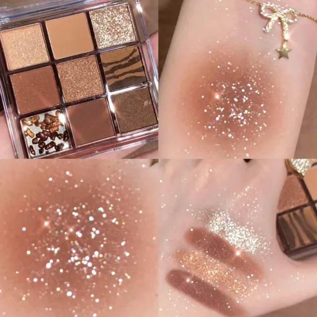 DIKALU Nine color Eye Shadow City Cold And Warm Plate Shimmer Matte Acrylic Transparent Nine grid Eye Shadow Transparent 9 Colors 05 - Shop at LoveMi