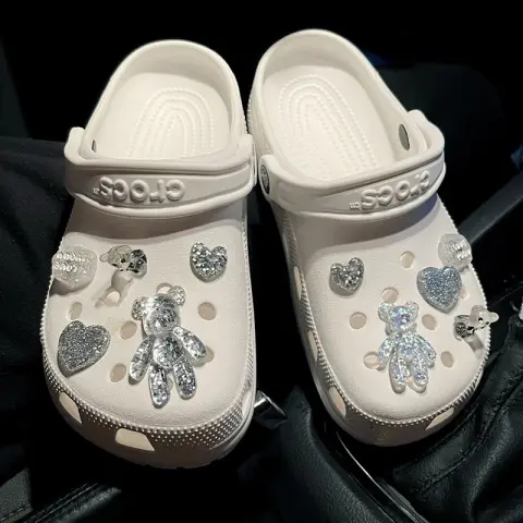 Crystal Bear Cave Shoes Accessories Shoe Buckle Flower
