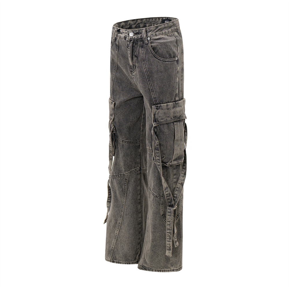 Title 9, Heavy Industry Denim Latzhose Verwaschen und ab...