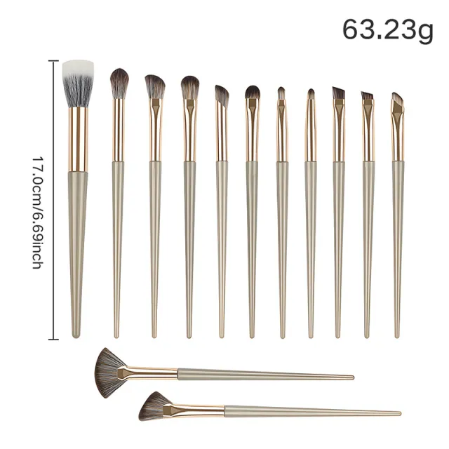 15 Makeup Brushes Suit Face Powder Dotted Color Blooming 13 Pieces Suit - Shop at LoveMi