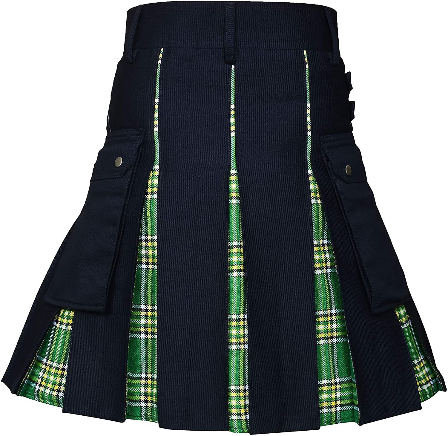 Title 15, Mens Scottish Plaid Contrast Pleated Skirt – S...