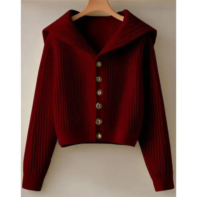 Retro Lazy Style High grade Sweater For Women Wine - Shop at LoveMi
