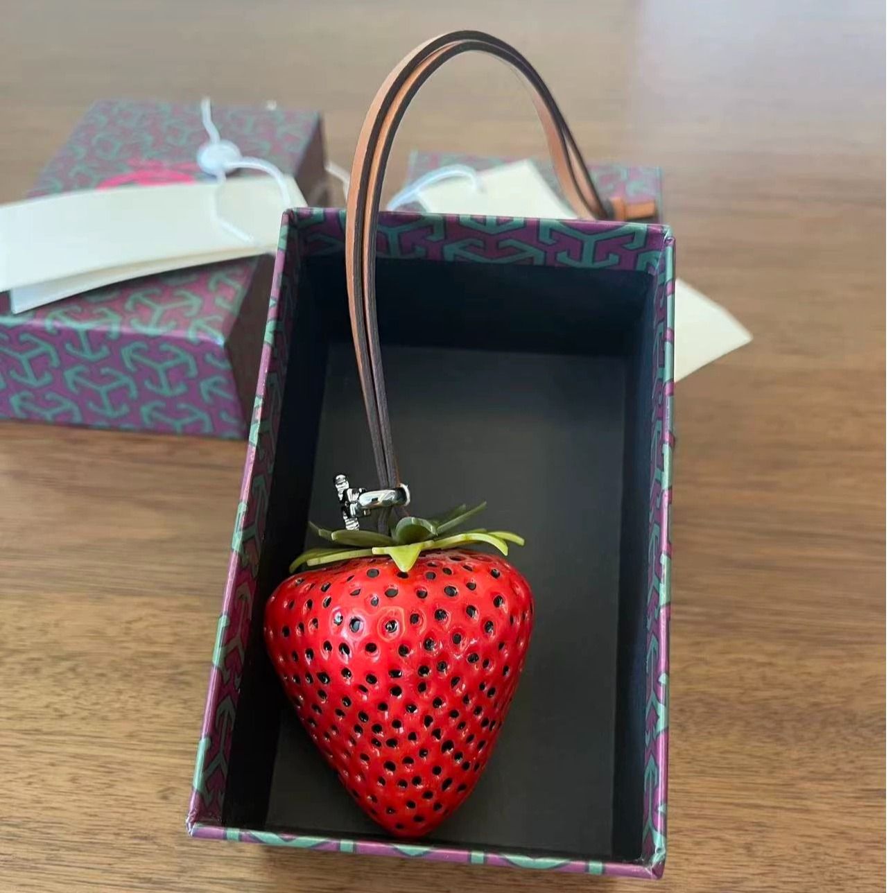 Niche-design Strawberry Pendant Keychain Bag Charm