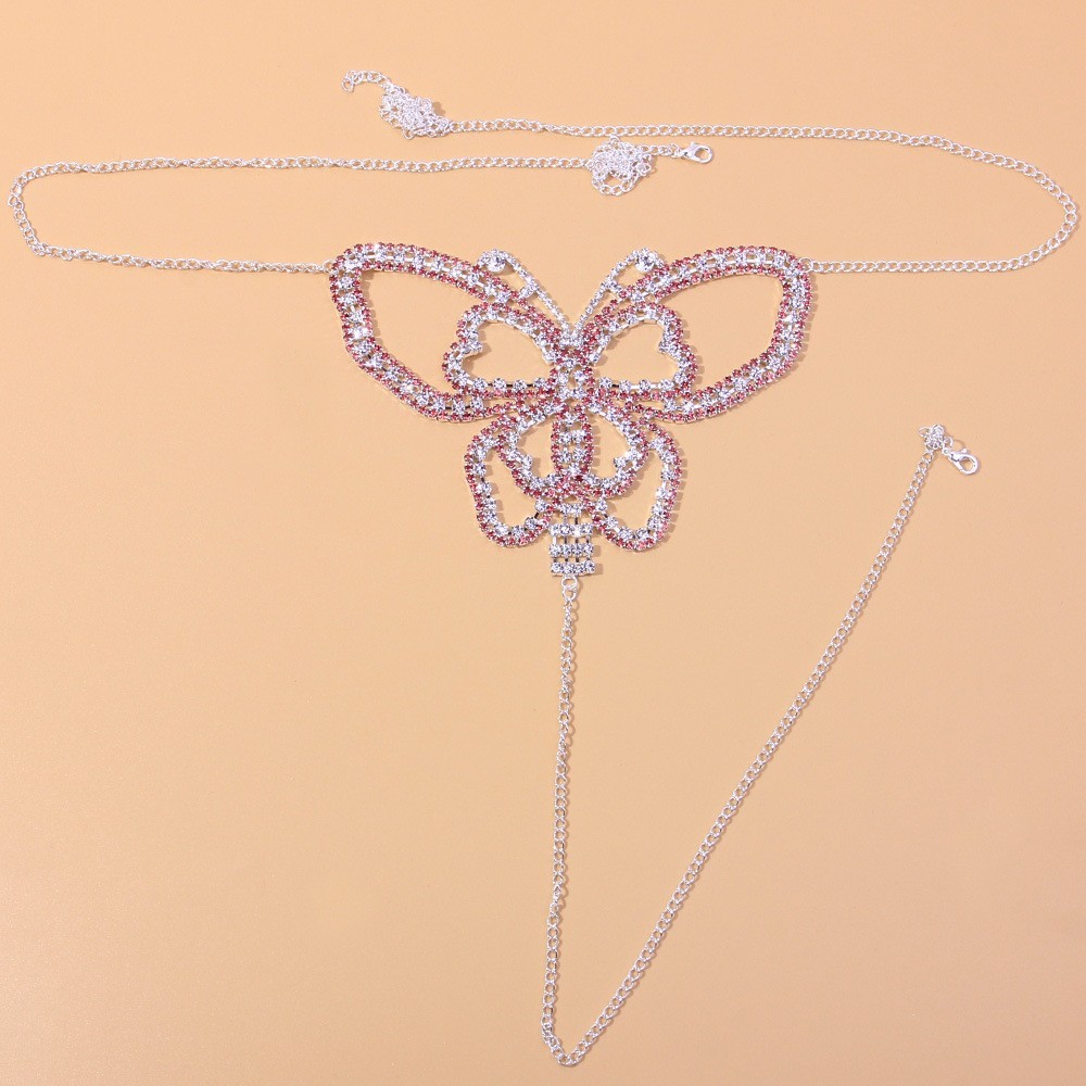 Full-Crystal Butterfly Bikini Body Chain Set