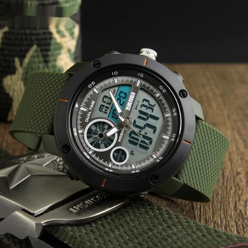 Waterproof Double Display Watch Outdoor Sports Student