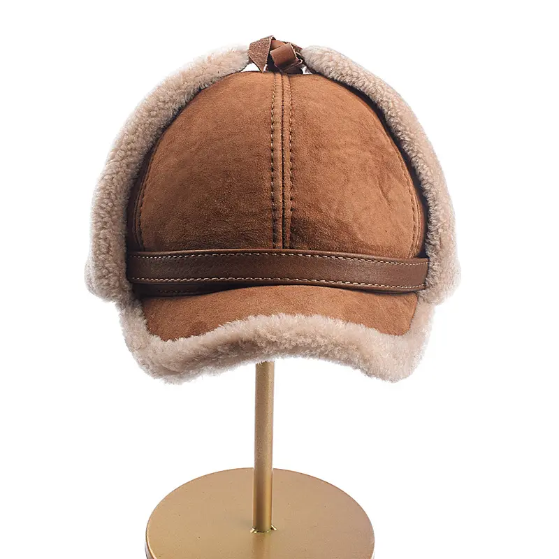 Mens And Womens Winter Sheepskin Wool Hat