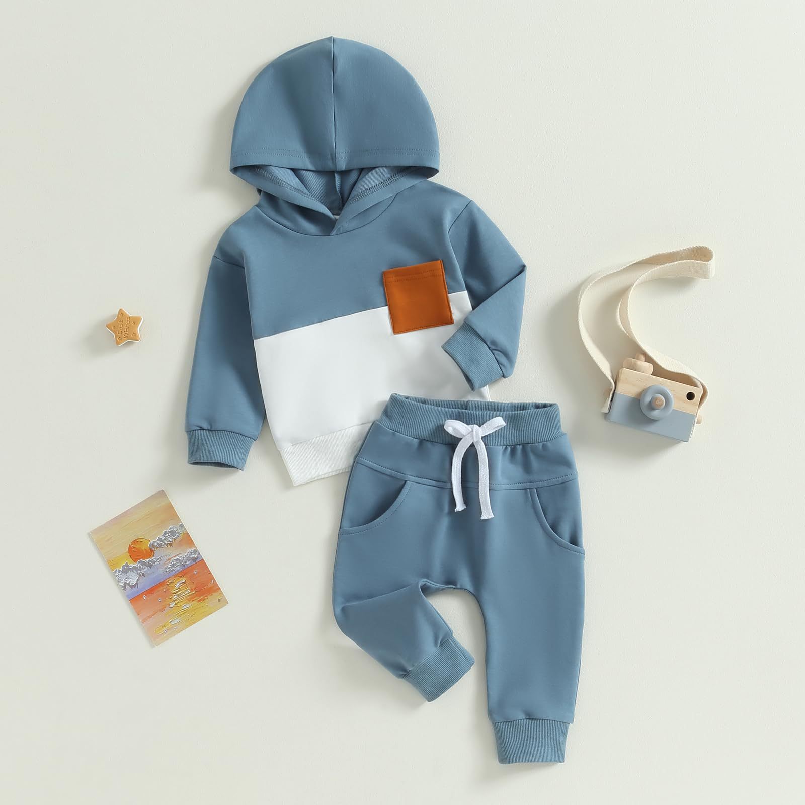 SpringSummer New Arrival Color-Block Boys Set — foto 4