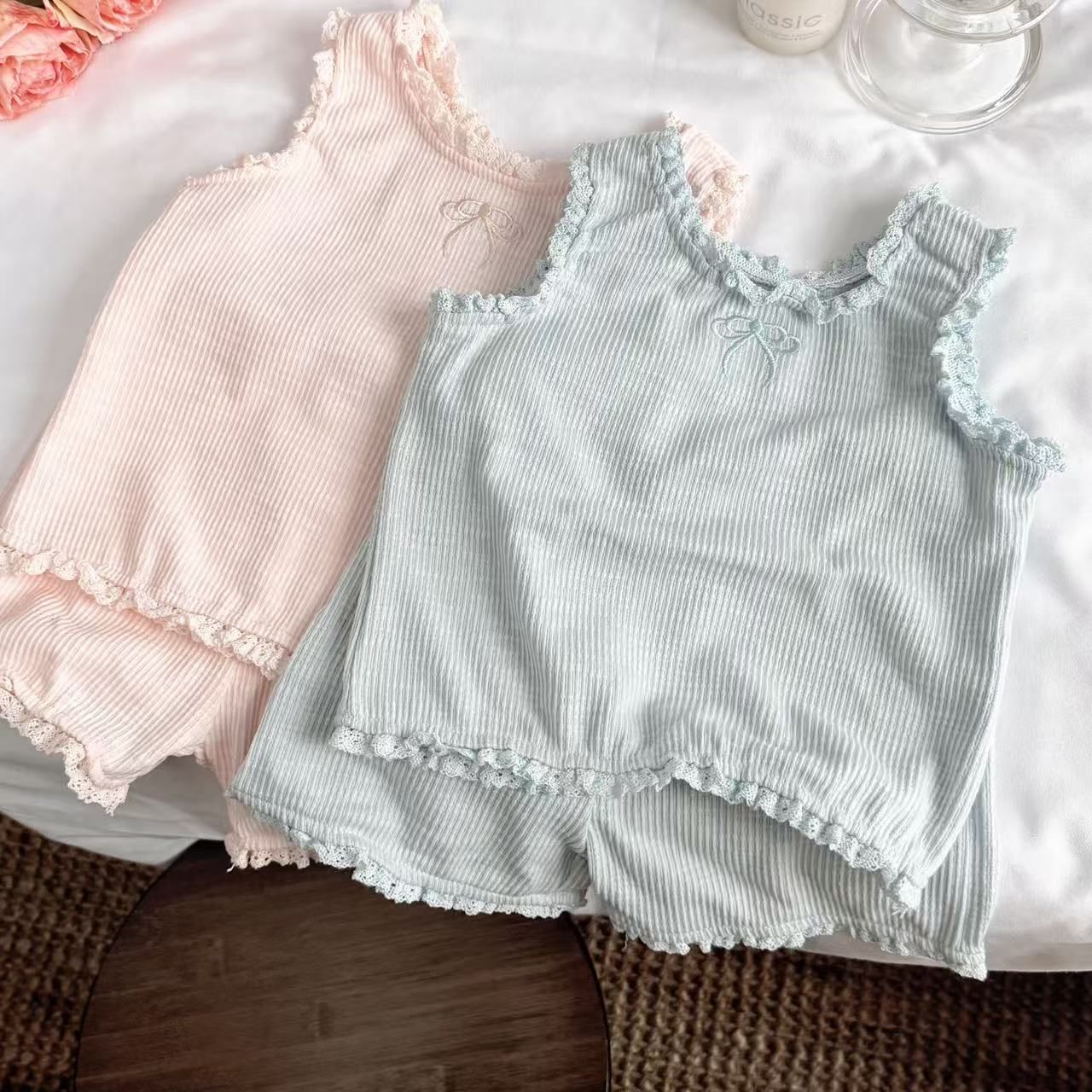 Summer Sleeveless Top And Shorts Thin Set