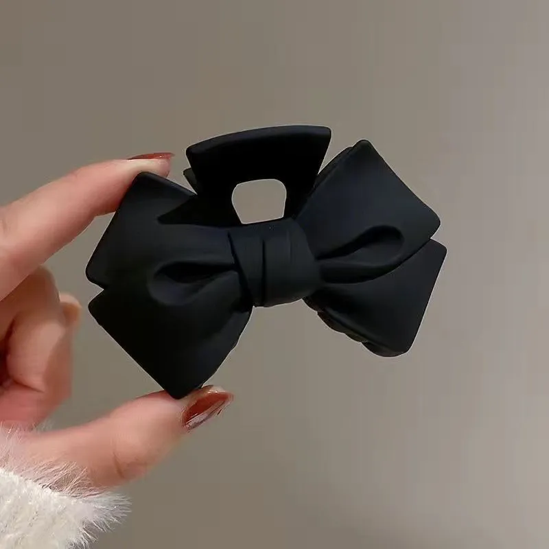 Barrettes All-match Hair Updo Holder Simple High Ponytail Shark Clip - 4 Black 10Cm
