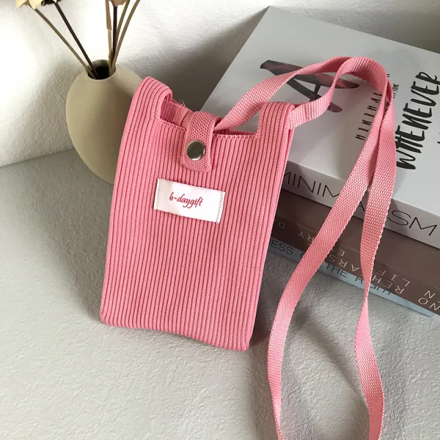 Simple Knitting Bag Wool Fashion Shoulder Crossbody Pink - Shop at LoveMi