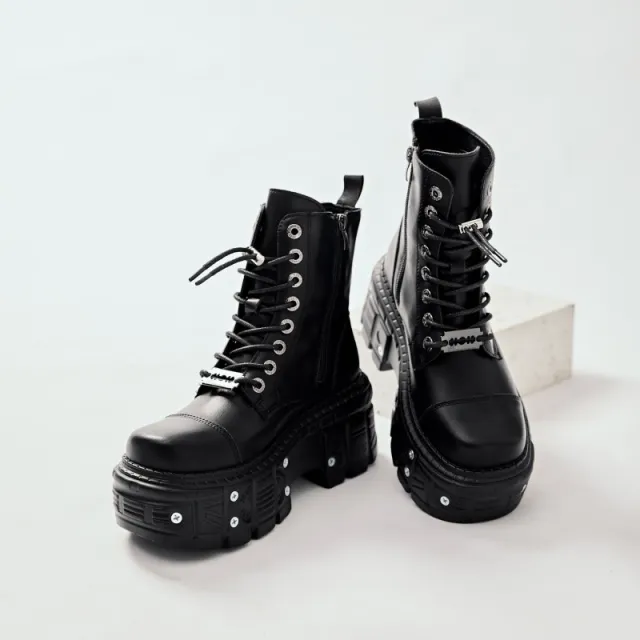 Martin Boots New Women's Punk Style Small Leather Shoes Black - Shop at LoveMi