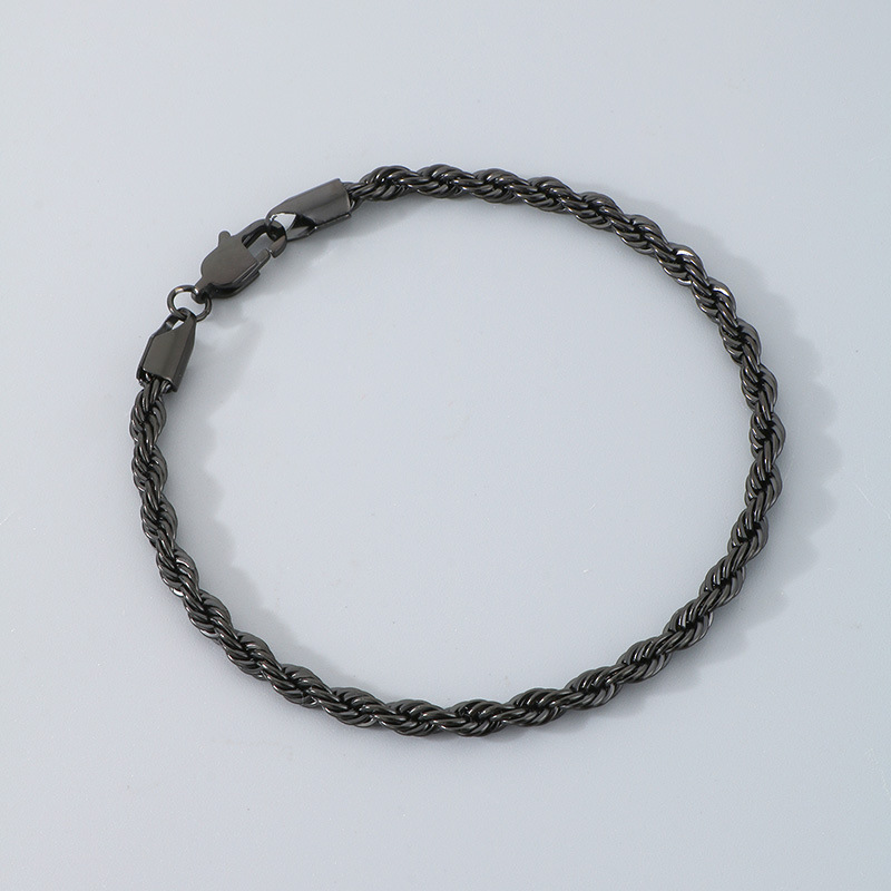 Hip-hop Trendy Braided Chain Couple Bracelet Accessory