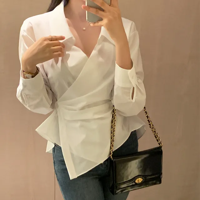 Sexy Yet Understated Fitted Blouse For Women White - Shop at LoveMi