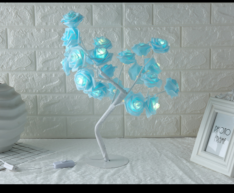 Title 2, LED Tree Lamp Rose Small Tree Lamp Modeling Lam...