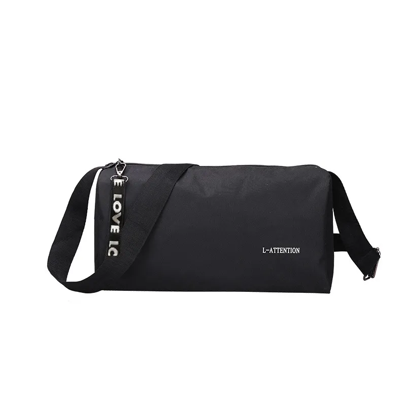 Storage Simple Travel Bag Shoulder Crossbody Sports Bag - Black