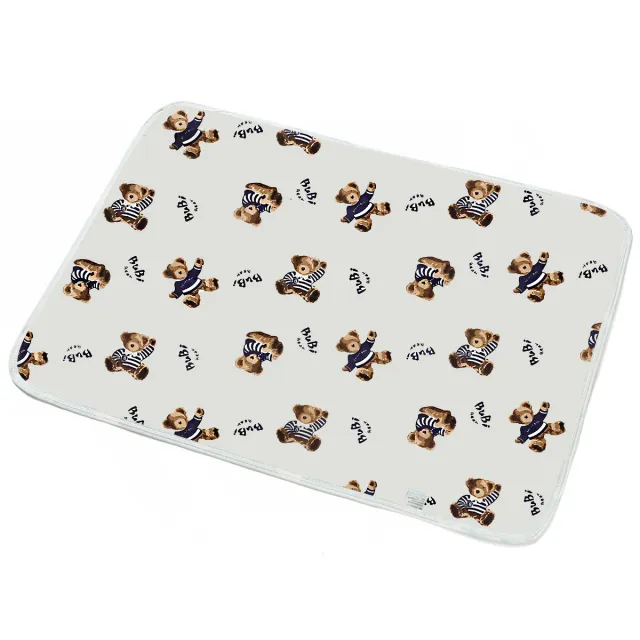 Breathable Cotton Cartoon Waterproof Insulation Pad Teddy Bear - Shop at LoveMi
