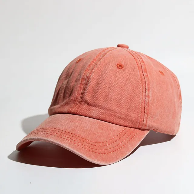 Washed Cotton Curved Brim Outdoor Sports Ladies Summer Sun Hat Orange - Shop at LoveMi