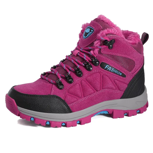 Winter Outdoors High Cotton padded Shoes Sports Climbing Shoes Rose - Shop at LoveMi