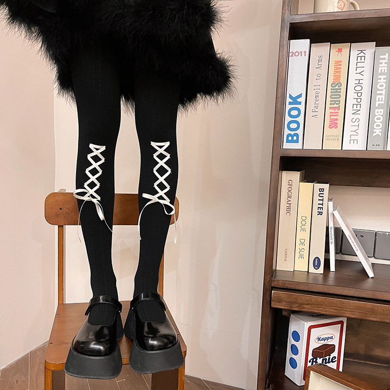 Love Pattern Cute Student Bottoming Pantyhose