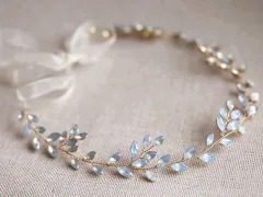 Protein Rhinestone Headdress With Yarn Strip - Hair Band Cardboard Packaging - View 1