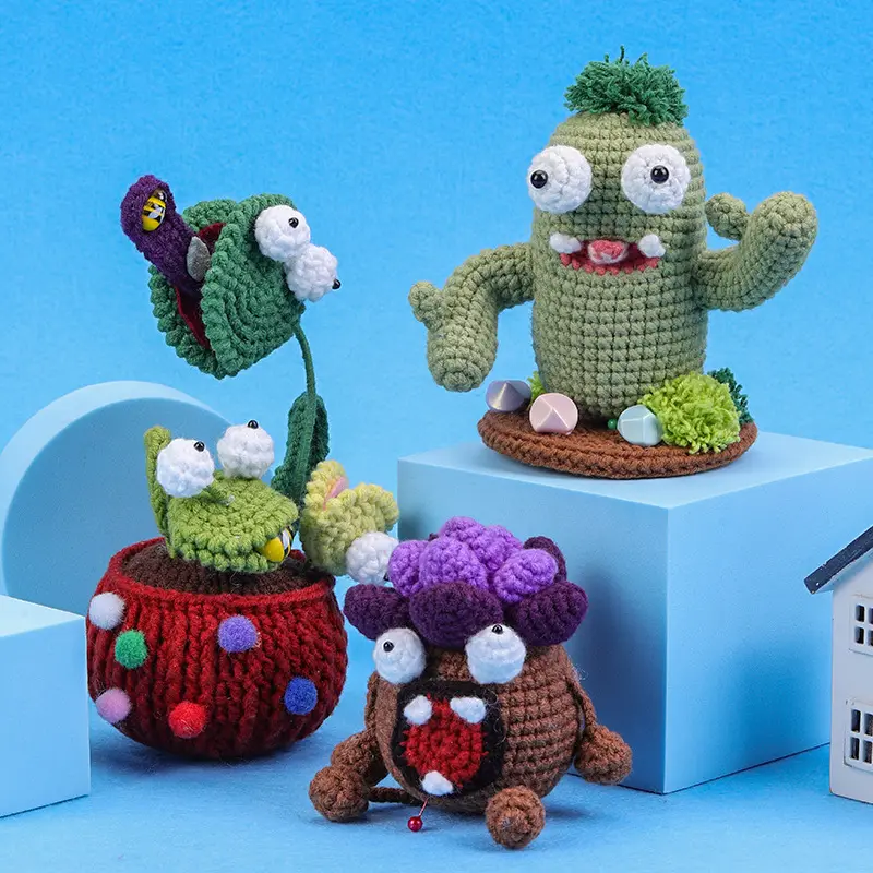Funny Plant Series Handmade Diy Crochet Wool