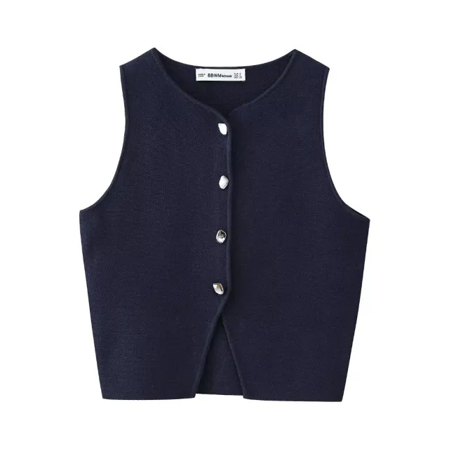 Women's Knitted Short Top Blue - Shop at LoveMi