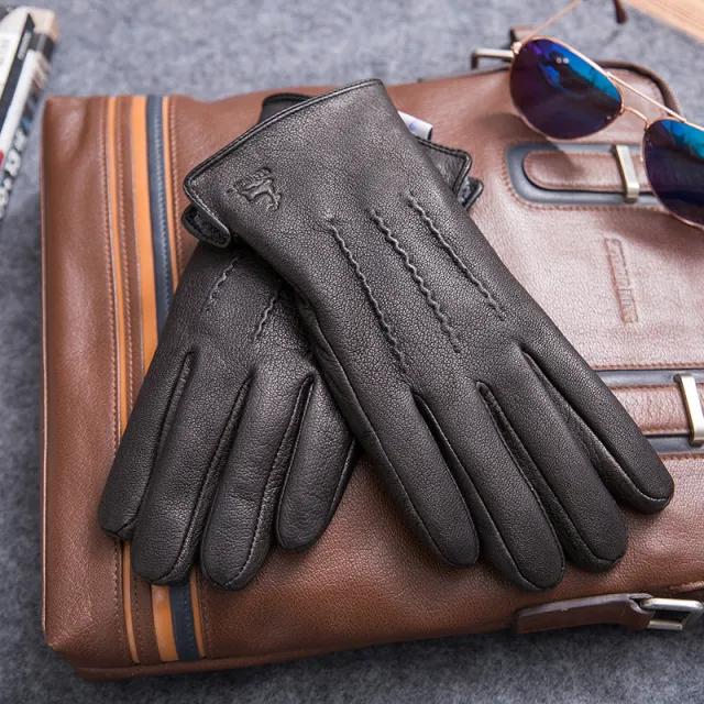 Fleece lined Thick Windproof Faux Deerskin Grain Sheepskin Driving And Biking Motorcycle Knife Flower 13 - Shop at LoveMi