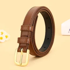Women's Fashionable All-match Summer And Autumn Jeans Short Skirt Belt - Brown - View 1