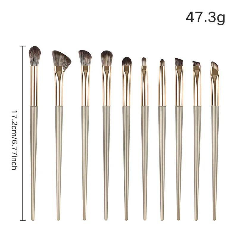 15 Makeup Brushes Suit Face Powder Dotted Colour Blooming - 10 Pieces Suit