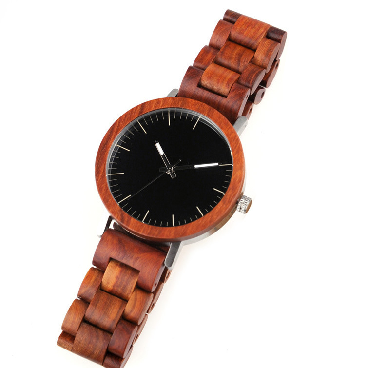 Simple Classic Wooden Analog Quartz Watch 5