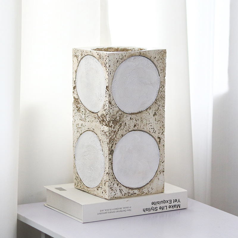 Square Large Dot Vintage Vase