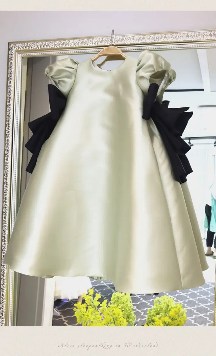 Baby Girl Cute Dress Children's Bubble Sleeve Princess Dress