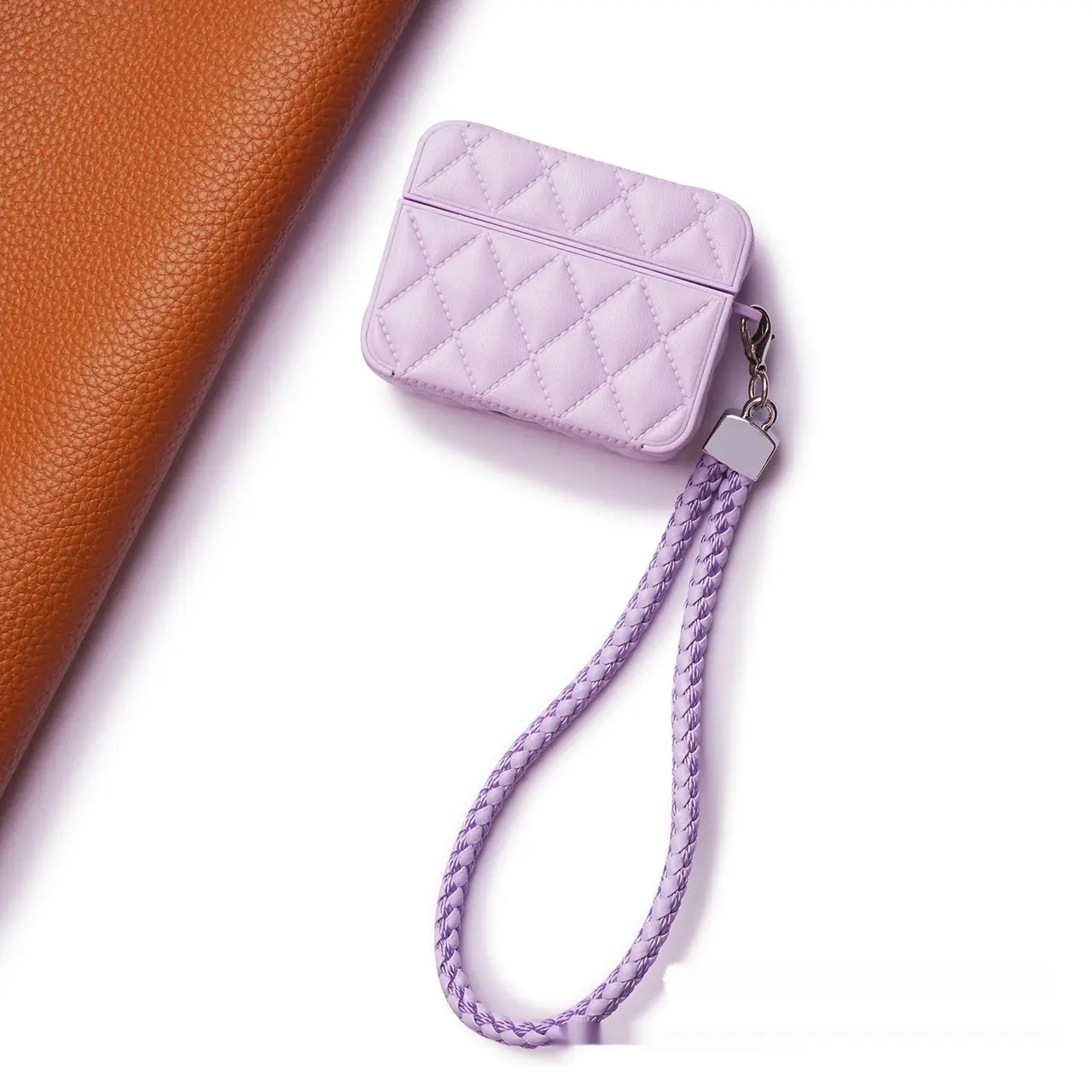 Diamond Grid Down Jacket Earphone Sleeves