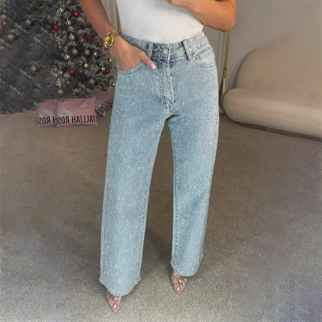 Summer High Waist All matching Pants Women's Denim Gb2568 Light Blue - Shop at LoveMi
