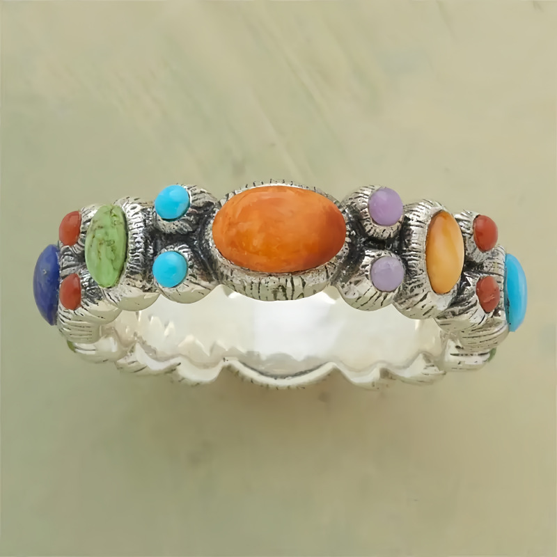 Vintage Auspicious Cloud Pattern Ring For Women