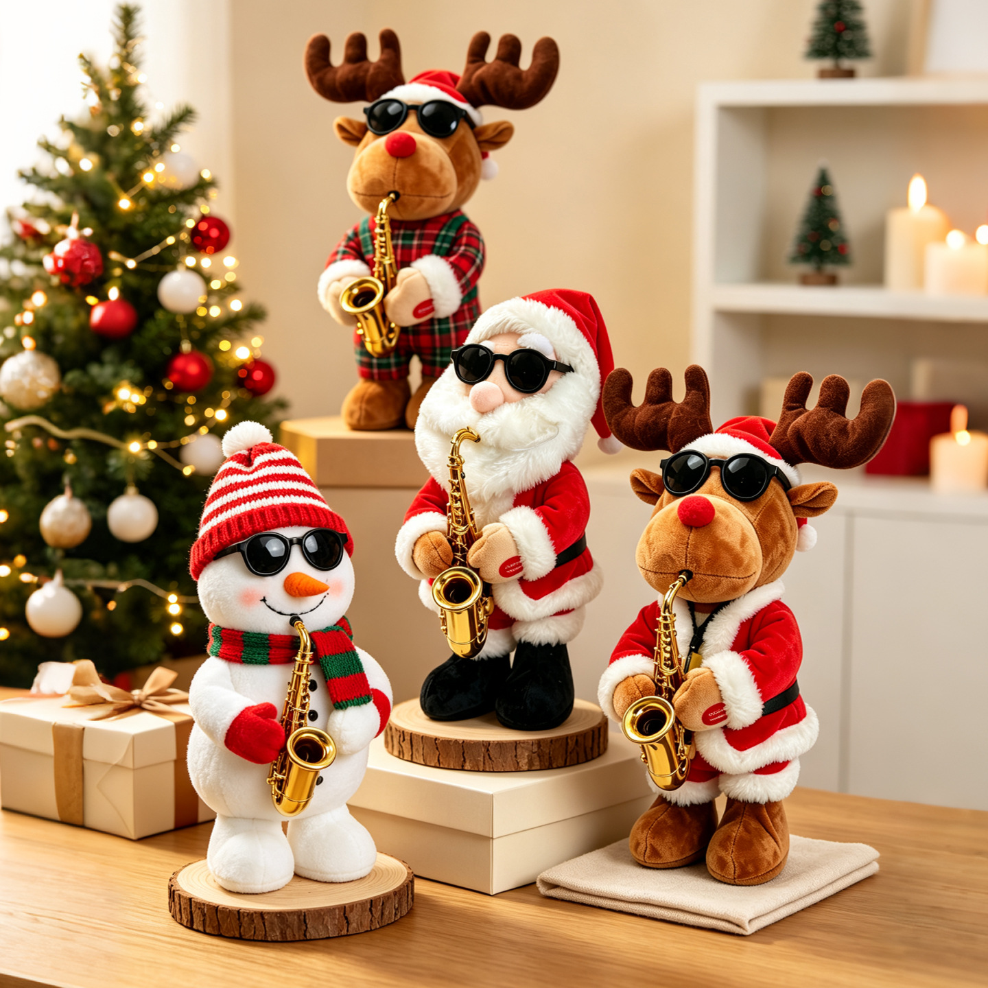 Glowing Christmas Sunglasses Dancing Christmas Tree