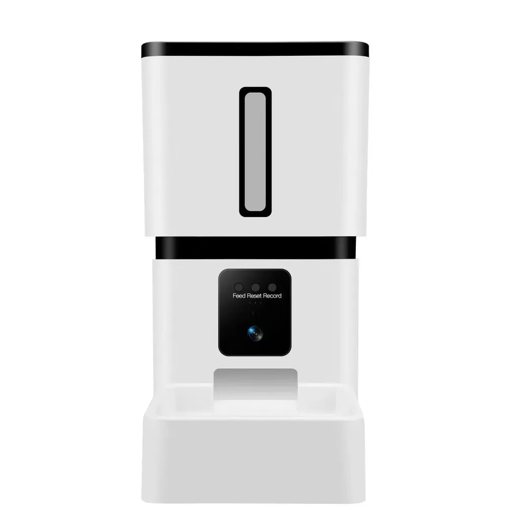 Intelligent Pet Feeding Automatic Timing Quantitative 8Lwifi Cat Feeder - White