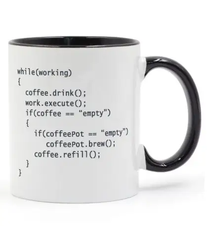 Ceramic Coffee Mug Water Cup Programmer IT Code