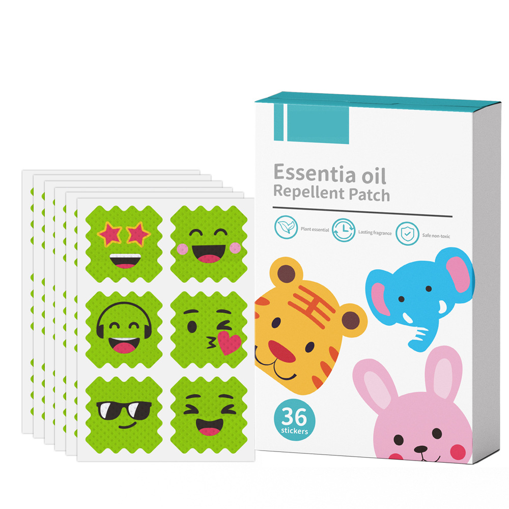36 Patches Baby Plant Essential Oil Patches Non-woven Fabric Scented Mosquito-repellent Patches