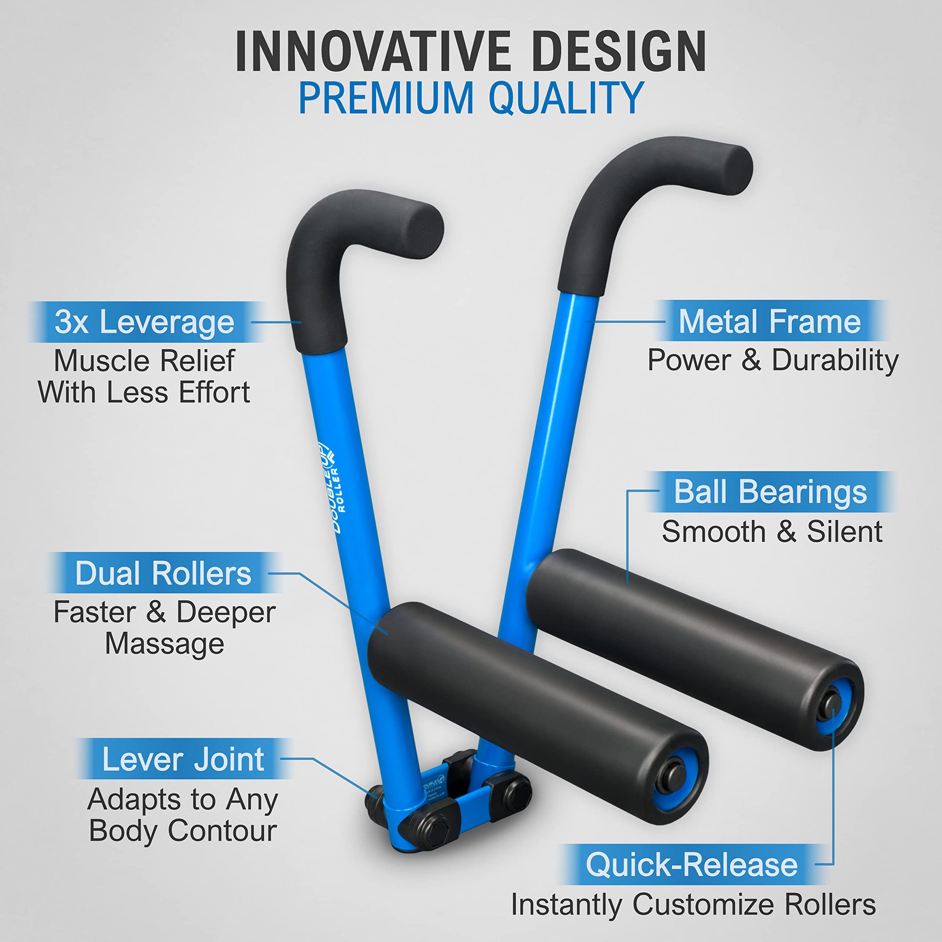Roller Performance Kit-muscle Massager With Lever-type Pressure Control And Quick-change Roller
