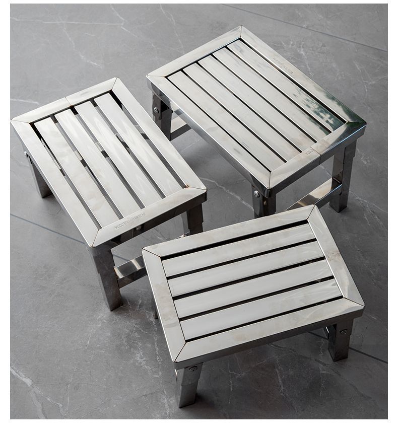 Title 18, Waterproof Thickened Stainless Steel Folding Bench