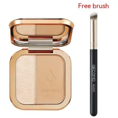 Two-color Highlight Repair Makeup Palette - Repair Brush - View 1