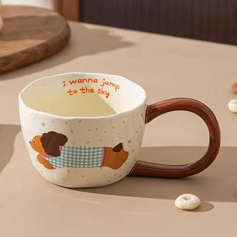 Protective Puppy Mug Cartoon Big Ear Ceramic Cup