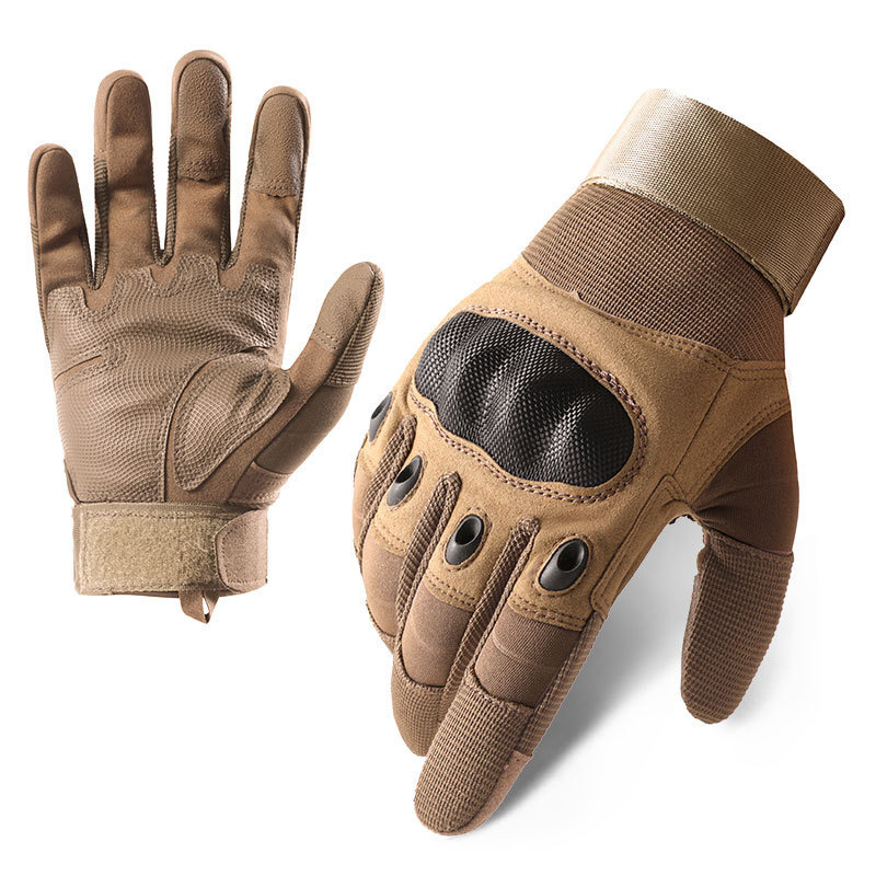 Men's Outdoor Protective Riding Sports Anti-slip Wear-resistant Full Finger Gloves