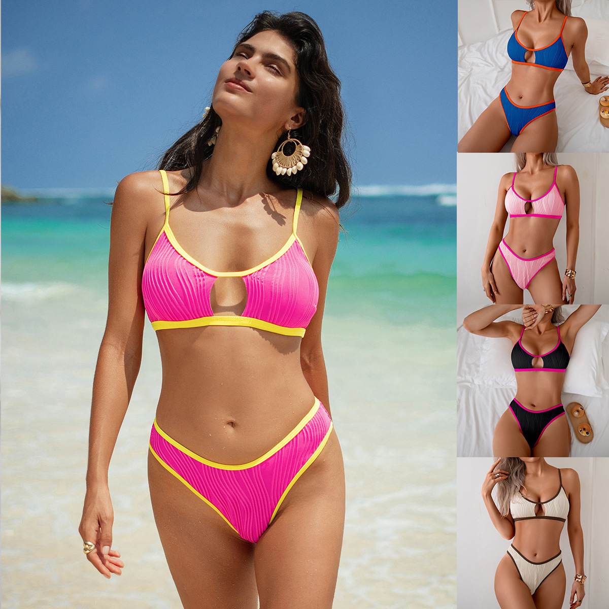 Womens Halter-style Two-piece Bikini Swimsuit