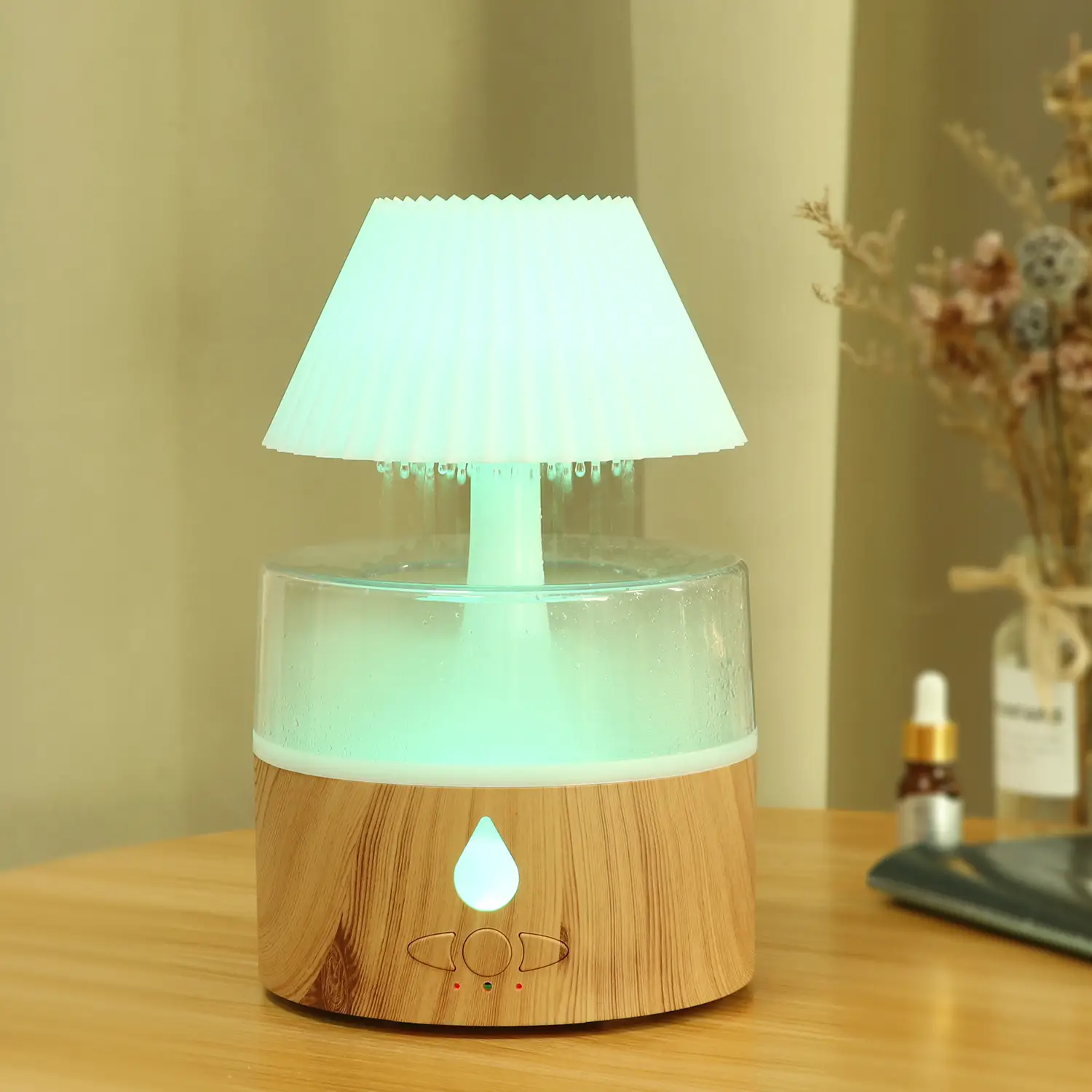 Ultrasonic Colorful Light Humidifier Desk Lamp Cloud Rain