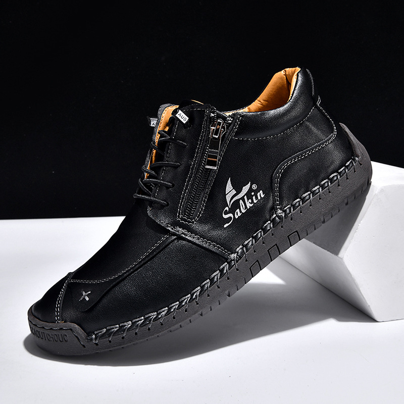 Hand-stitched Unisex Shoes With Soft Soles For Fallwinter