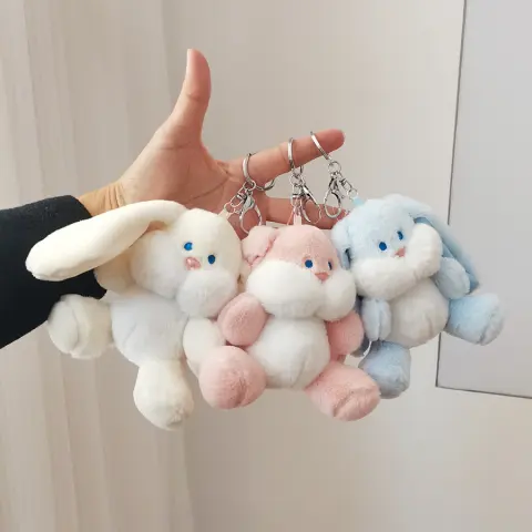 Big Fat Bunny Bear Plush Keychain